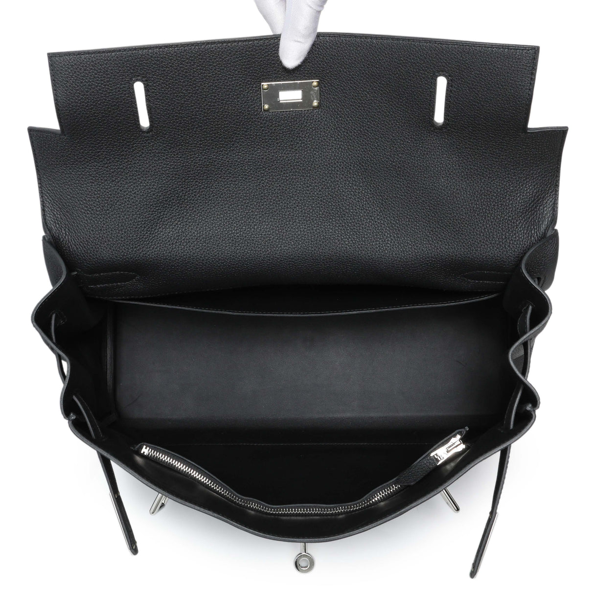 Hermes Black Togo Maxi Kelly Retourne 42 Handbags Hermes