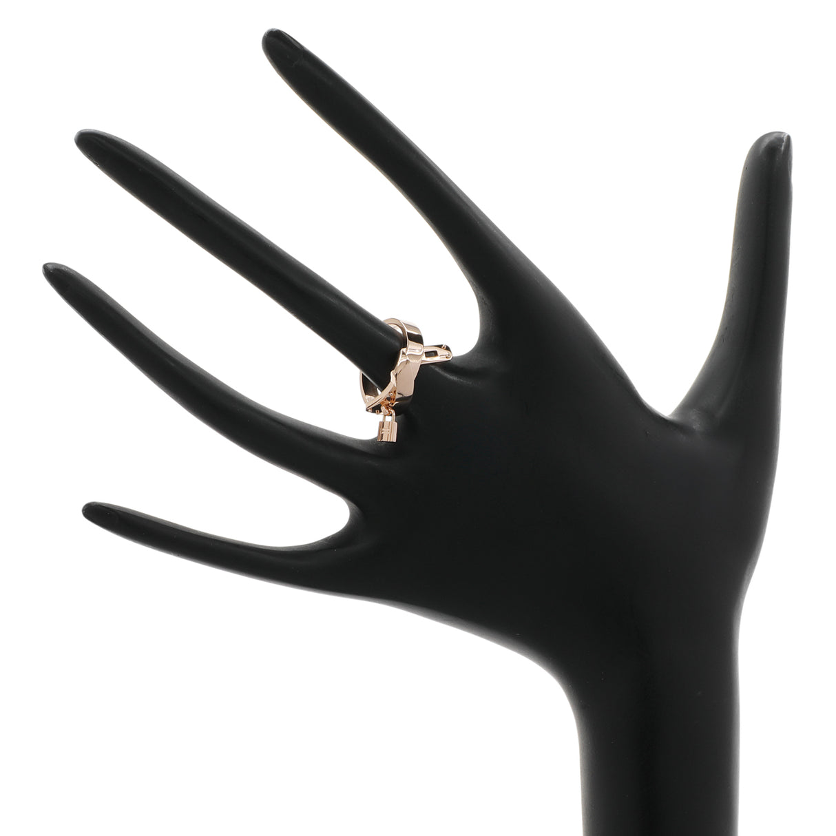 Hermes 18K Rose Gold Kelly Gavroche Ring Designer Jewellery Hermes