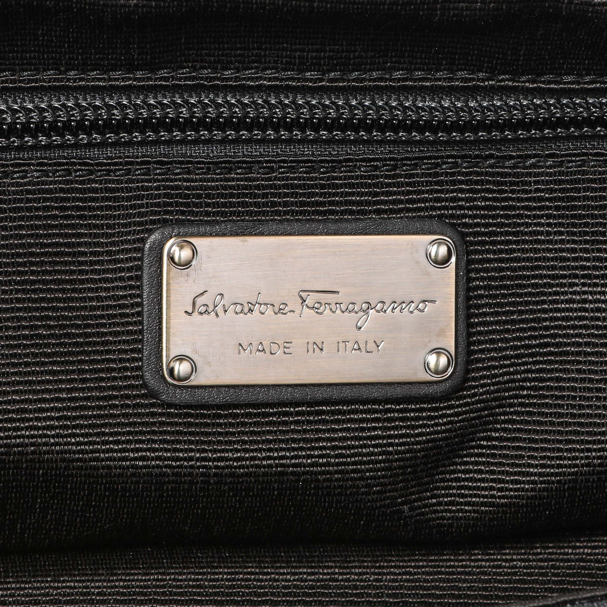 Salvatore Ferragamo Black Calfskin Vara Tote Handbags Salvatore Ferragamo