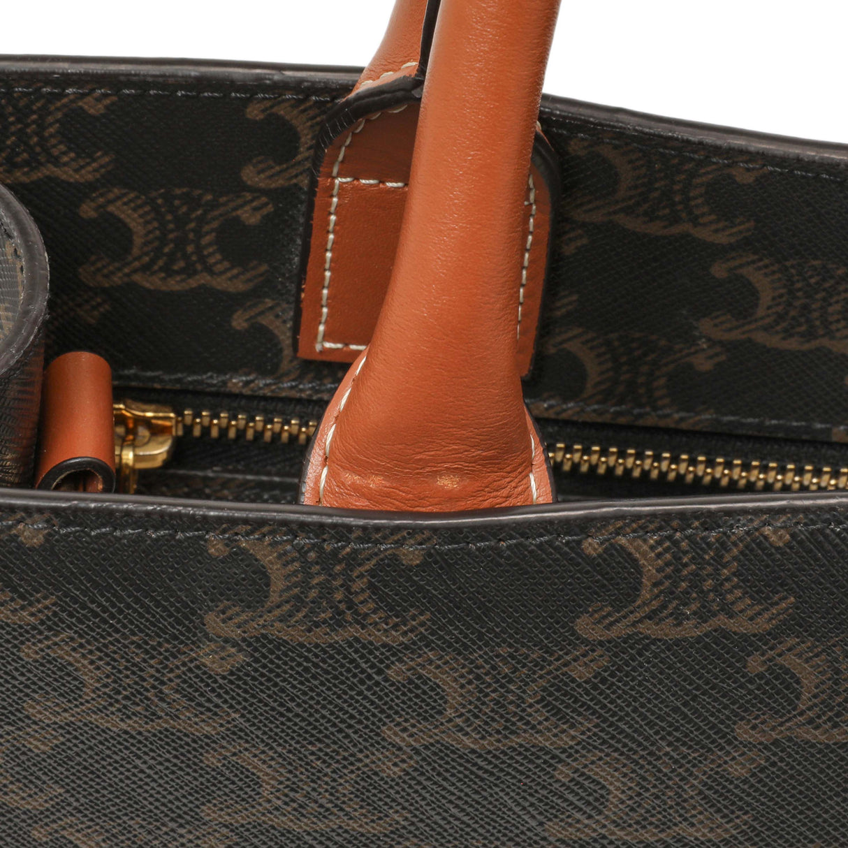 Celine Triomphe Canvas Small Vertical Cabas Handbags Celine