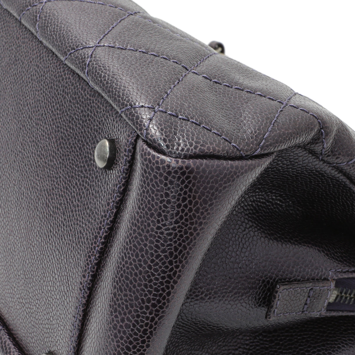 Chanel Purple Iridescent Caviar Quilted Chic Shopping Tote Handbags Chanel