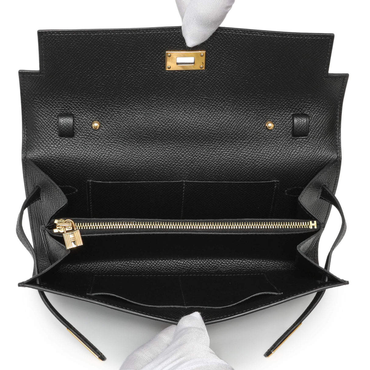 Hermes Black Epsom Kelly To Go Wallet Handbags Hermes