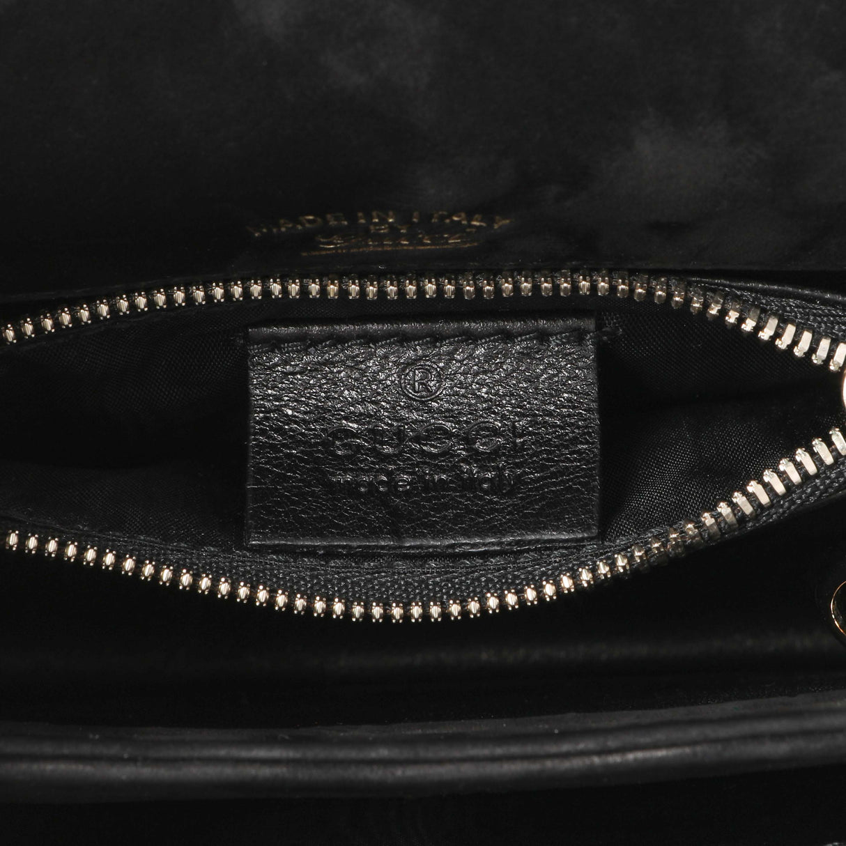 Gucci Black Patent 1973 Top Handle Flap Handbags Gucci