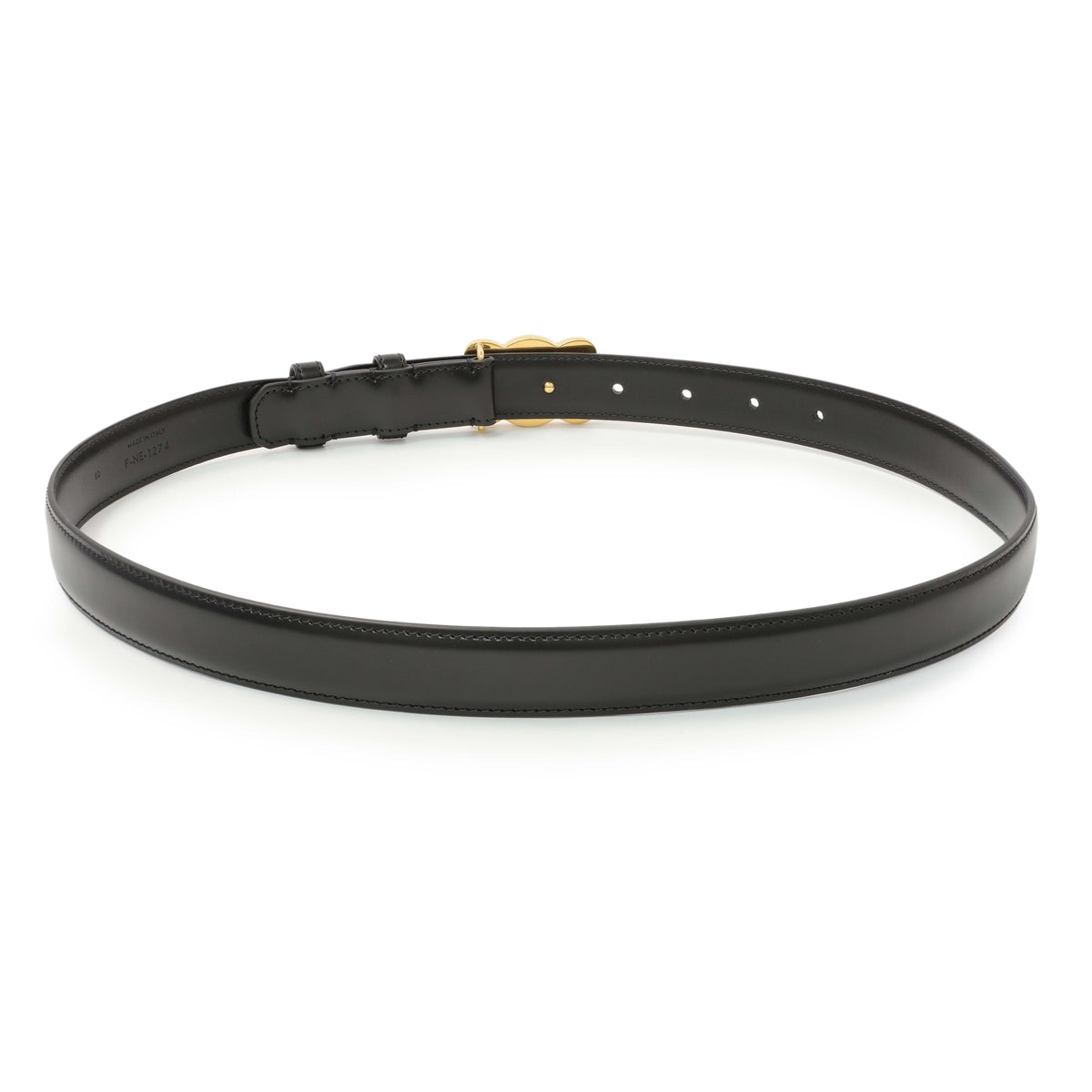 Celine Black Box Calfskin Medium 25mm Triomphe Belt Accessories Celine