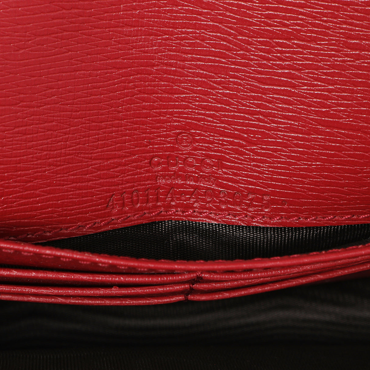 Gucci Cherry Calfskin Blooms Print Chain Wallet Handbags Gucci