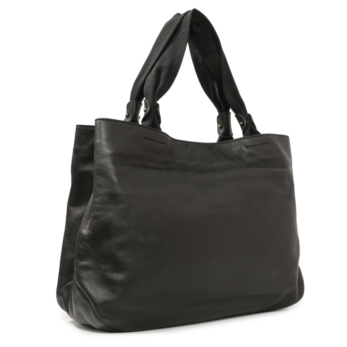 Salvatore Ferragamo Black Calfskin Vara Tote Handbags Salvatore Ferragamo