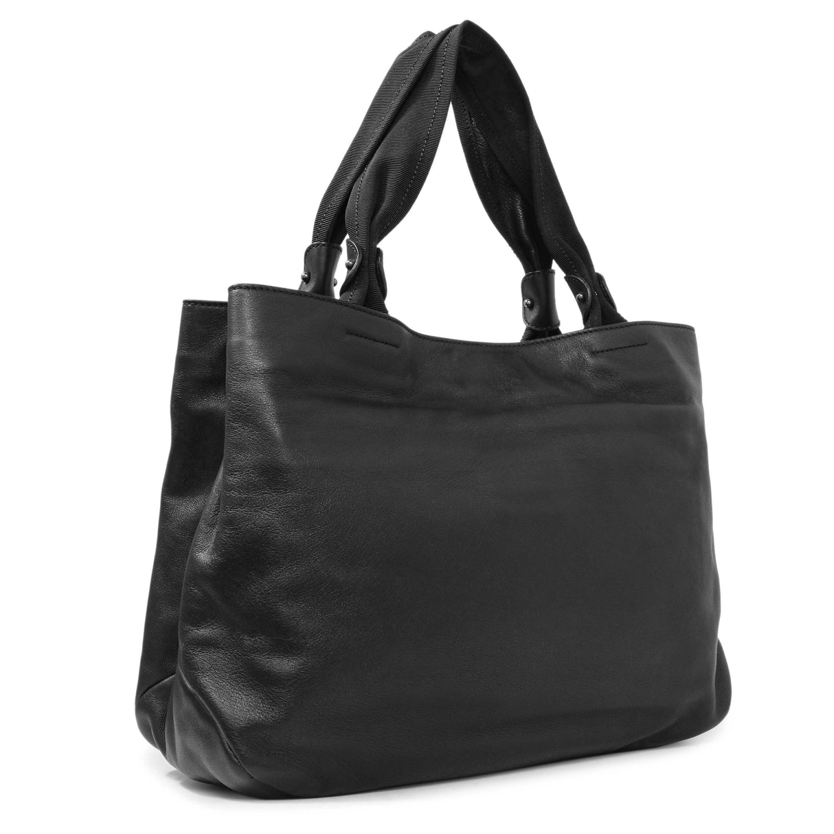 Salvatore Ferragamo Black Calfskin Vara Tote Handbags Salvatore Ferragamo