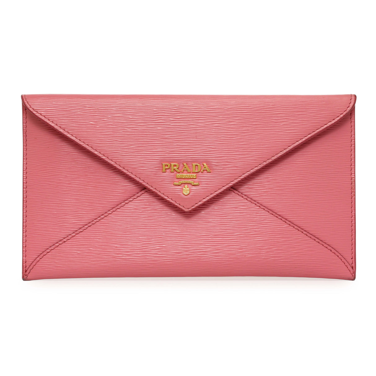 Prada Pink Vitello Move Envelope Wallet Accessories Prada