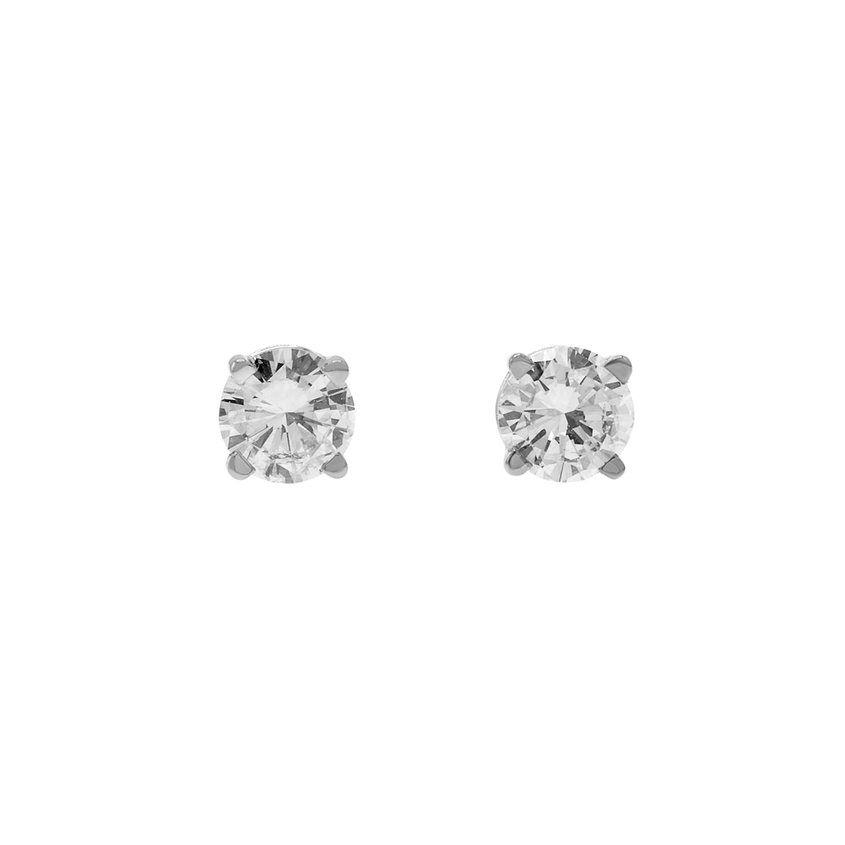 14K White Gold 0.64 Carat Diamond Earrings