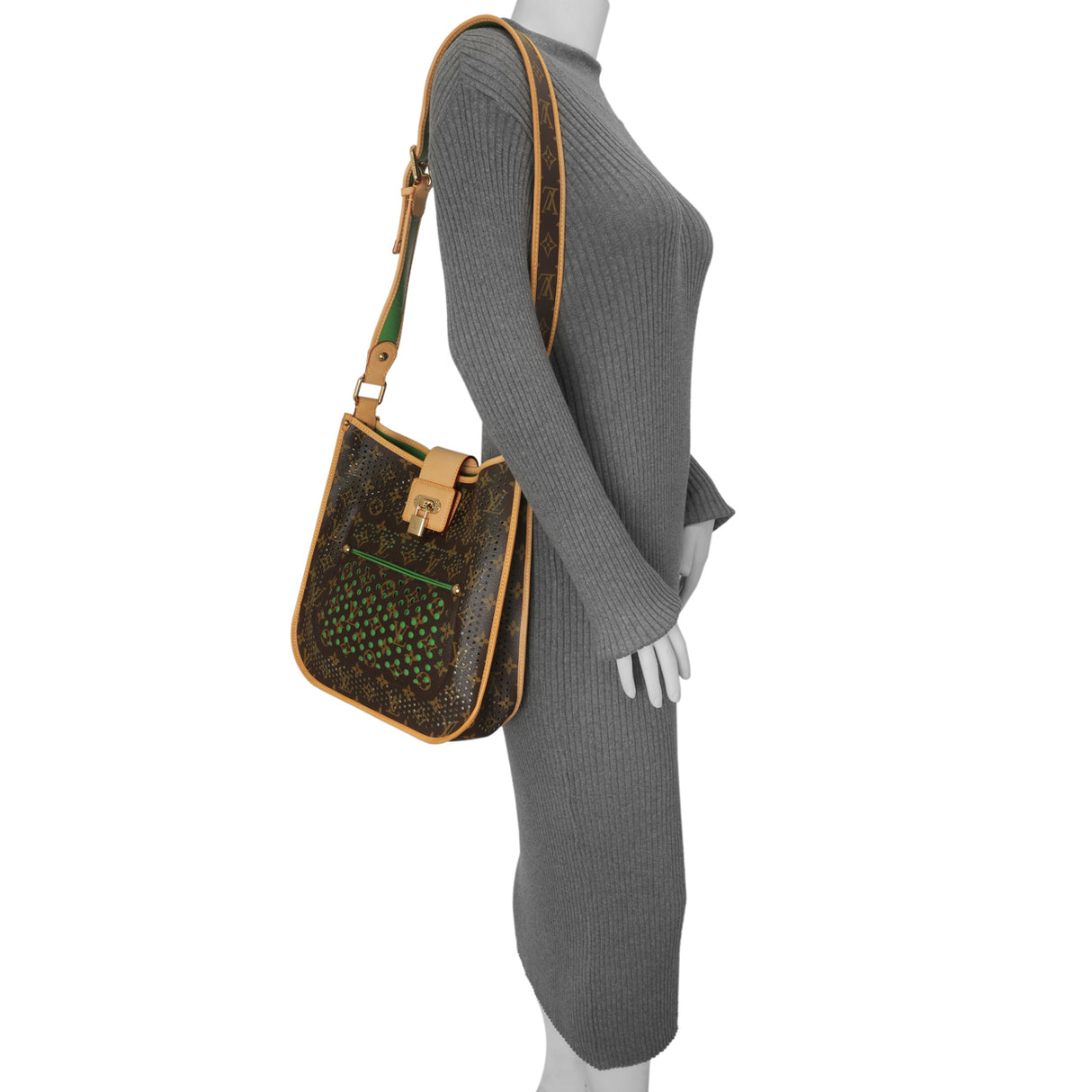 Louis Vuitton Vert Monogram Perforated Musette Handbags Louis Vuitton