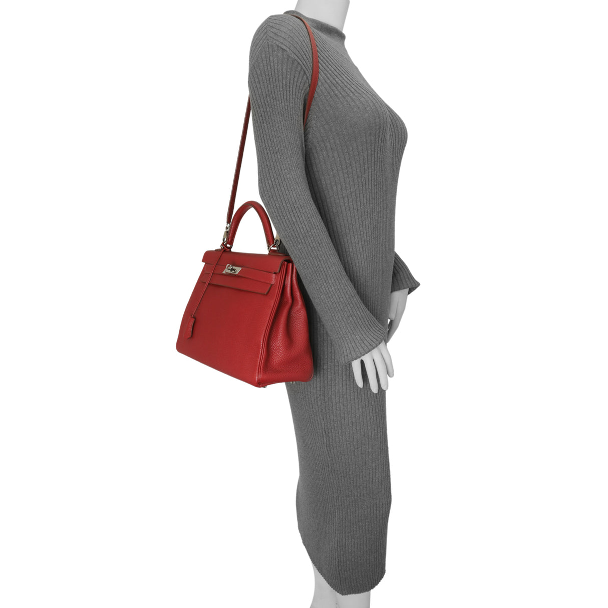 Hermes Rouge Garance Togo Kelly Retourne 32 Handbags Hermes