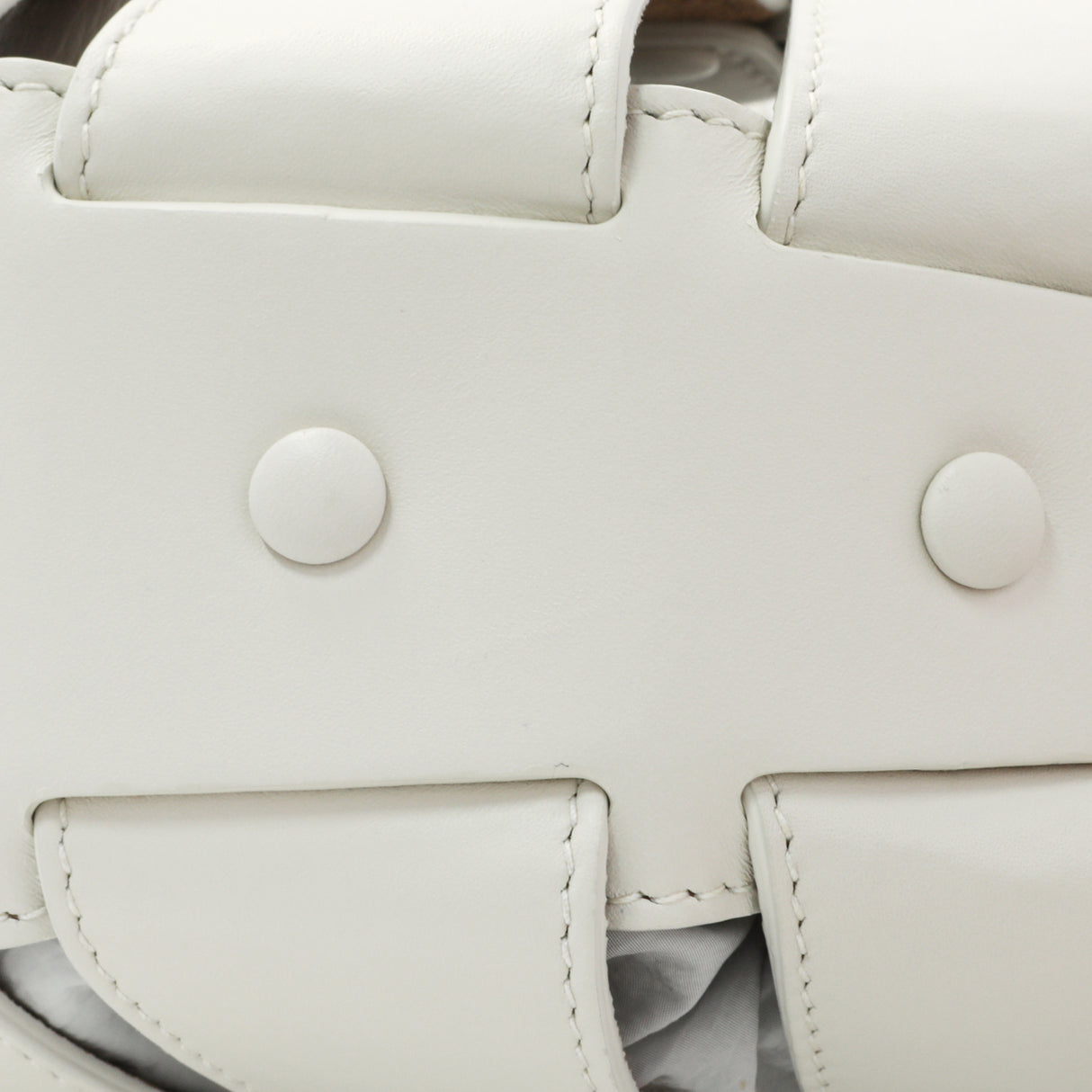 Bottega Veneta White Calfskin Small Shell Bag Handbags Bottega Veneta