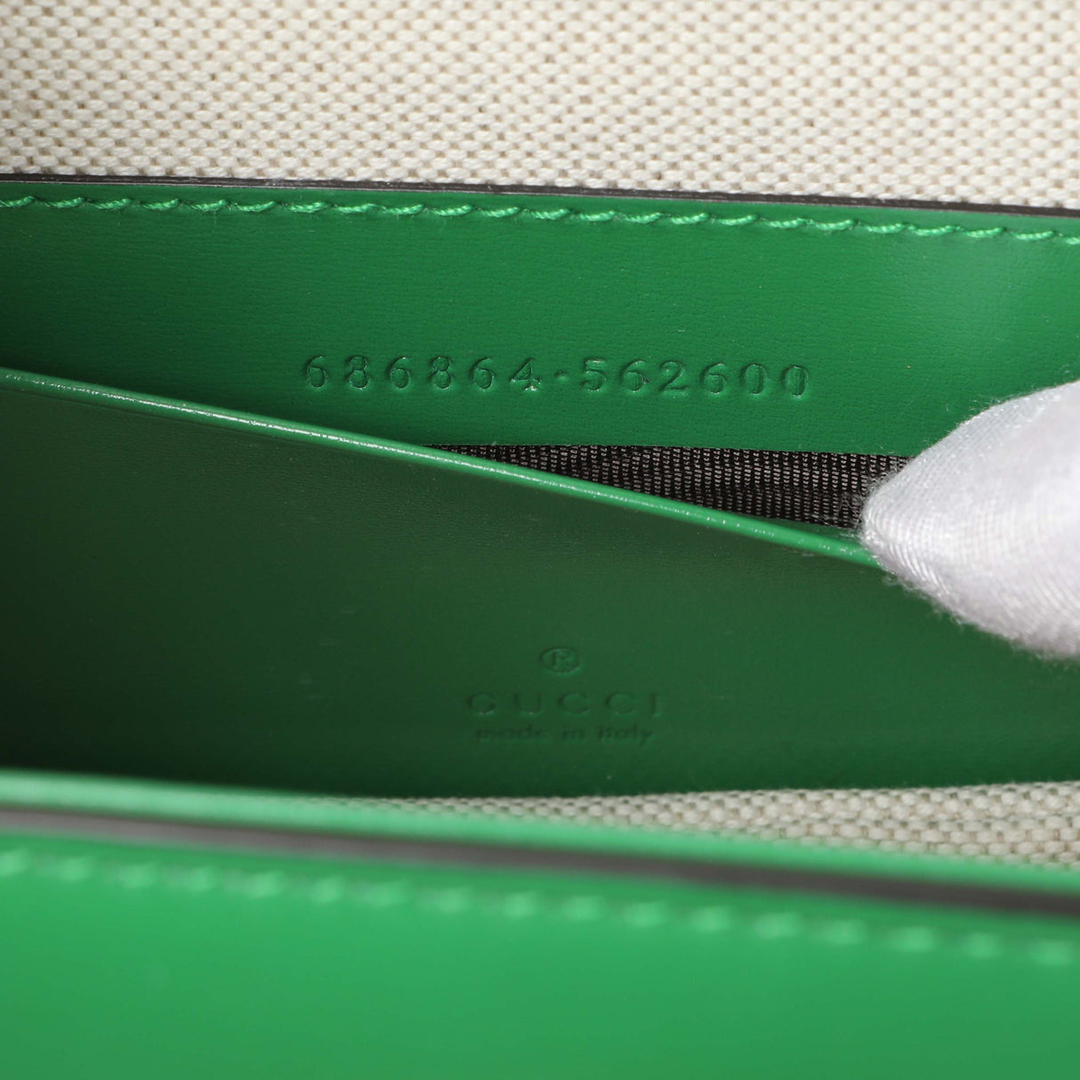 Gucci Green Calfskin Mini Bamboo 1947 Top Handle Bag Handbags Gucci