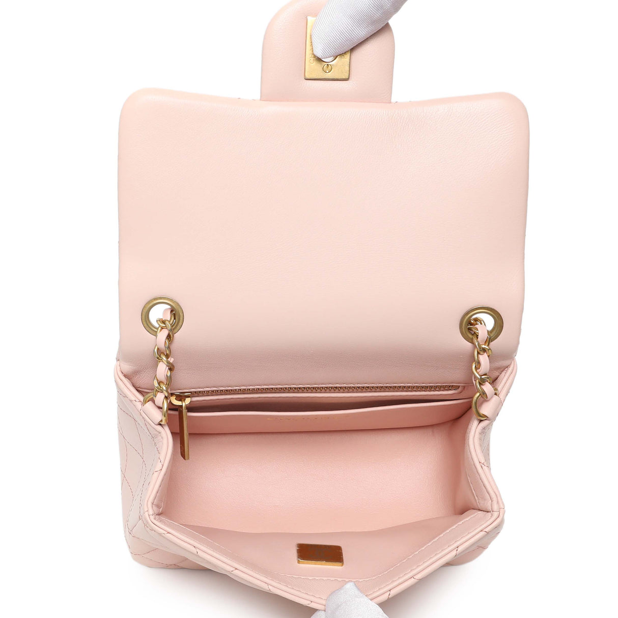 Chanel Pink Quilted Lambskin Mini Pearl Crush Flap Handbags Chanel