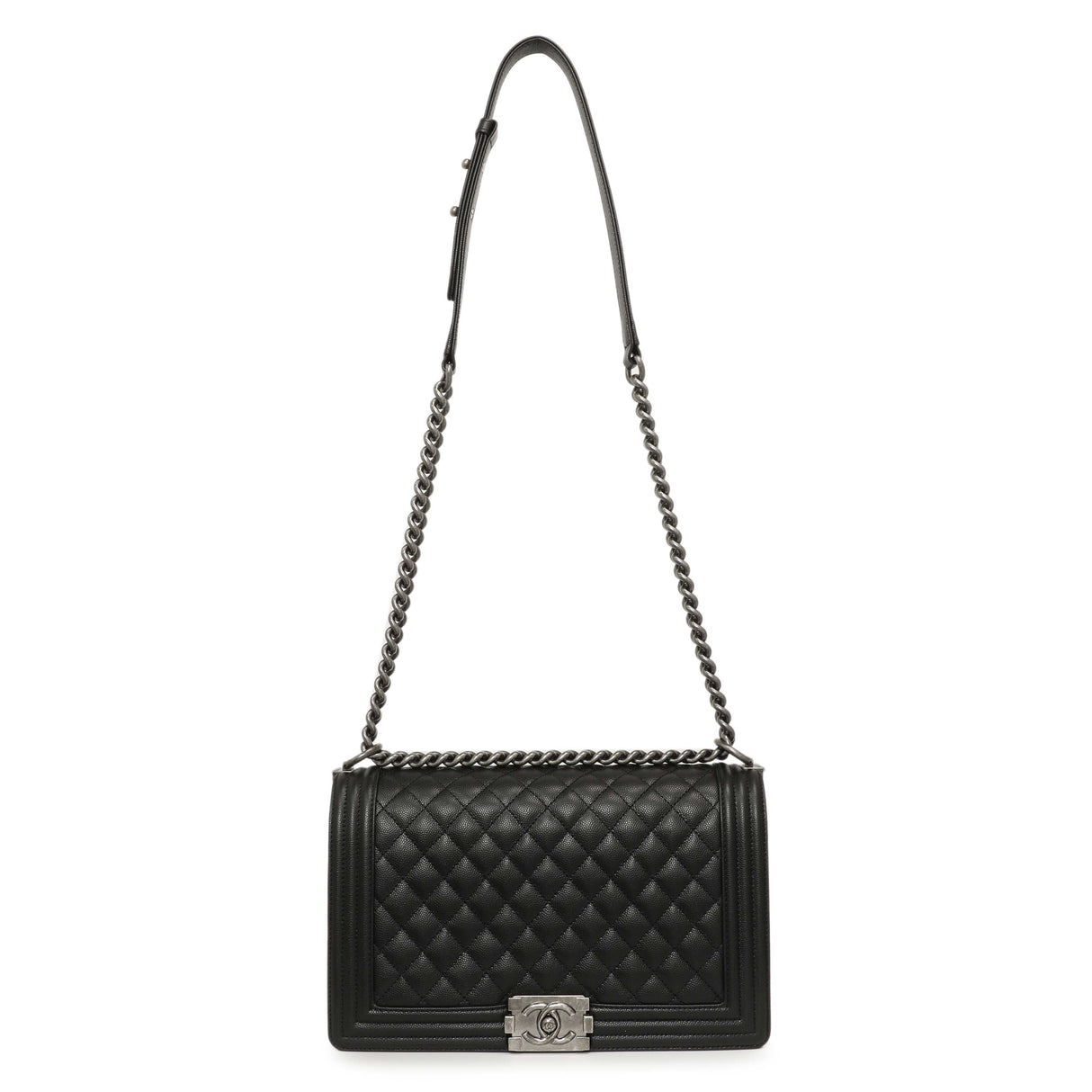 Chanel Black Quilted Caviar New Medium Boy Bag Handbags Chanel