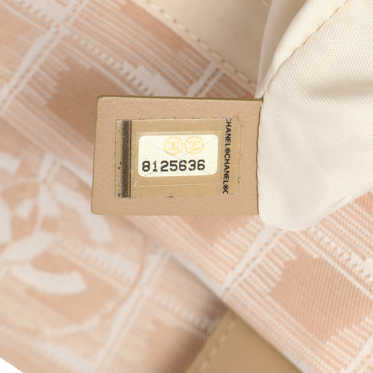 Chanel Beige Nylon Medium Travel Tote Handbags Chanel