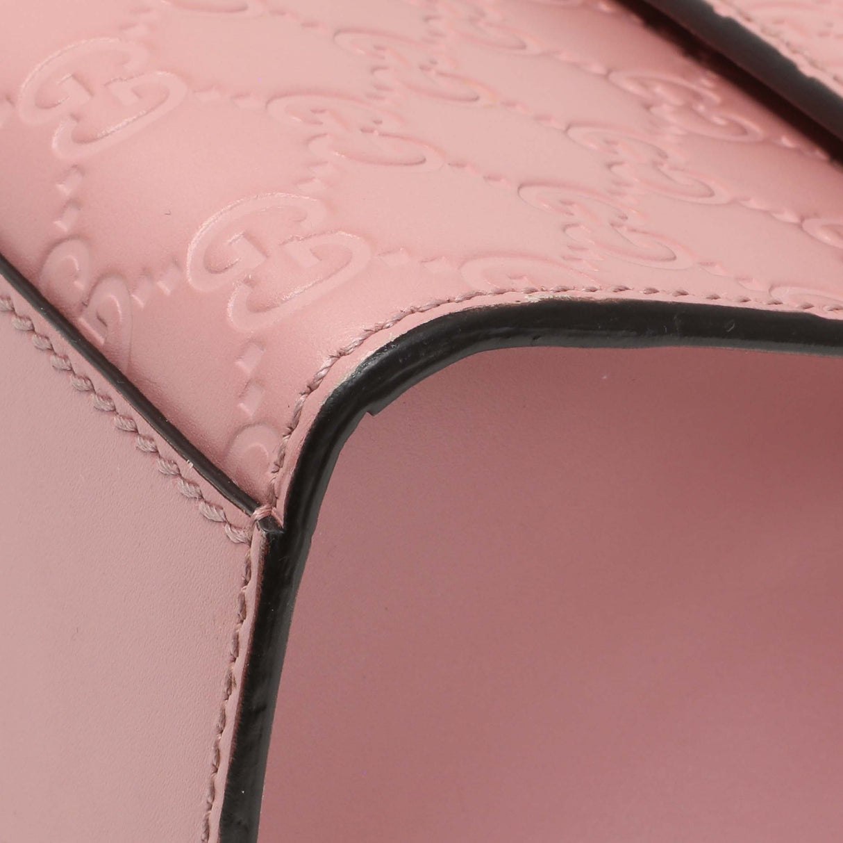 Gucci Pink Calfskin Medium Guccissima Padlock Flap Shoulder Bag Handbags Gucci