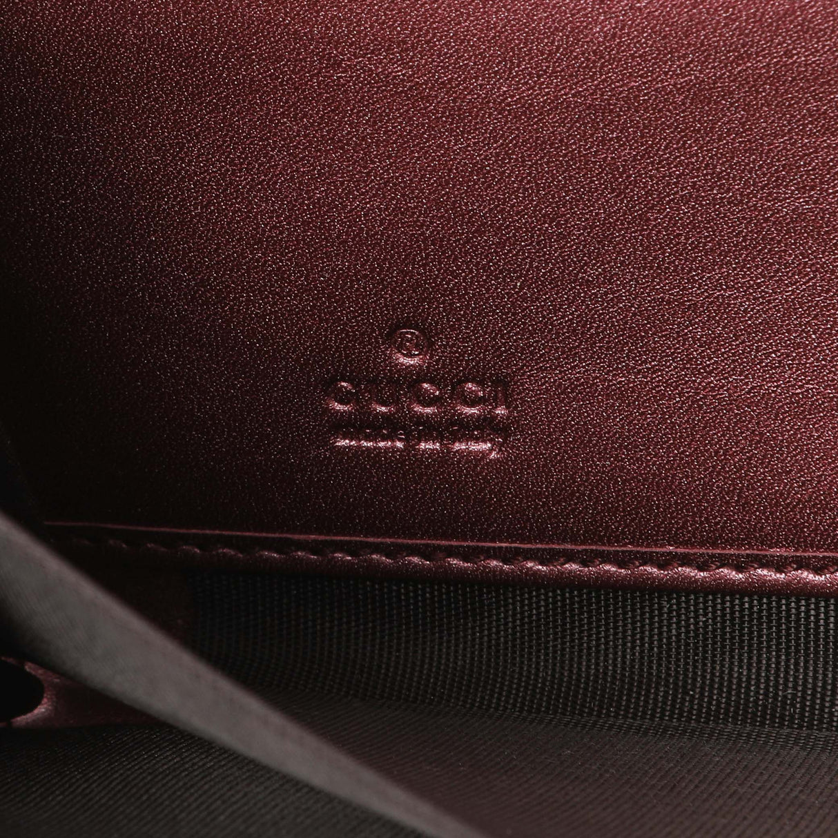 Gucci Purple Shine Guccissima Zip Around Wallet Accessories Gucci