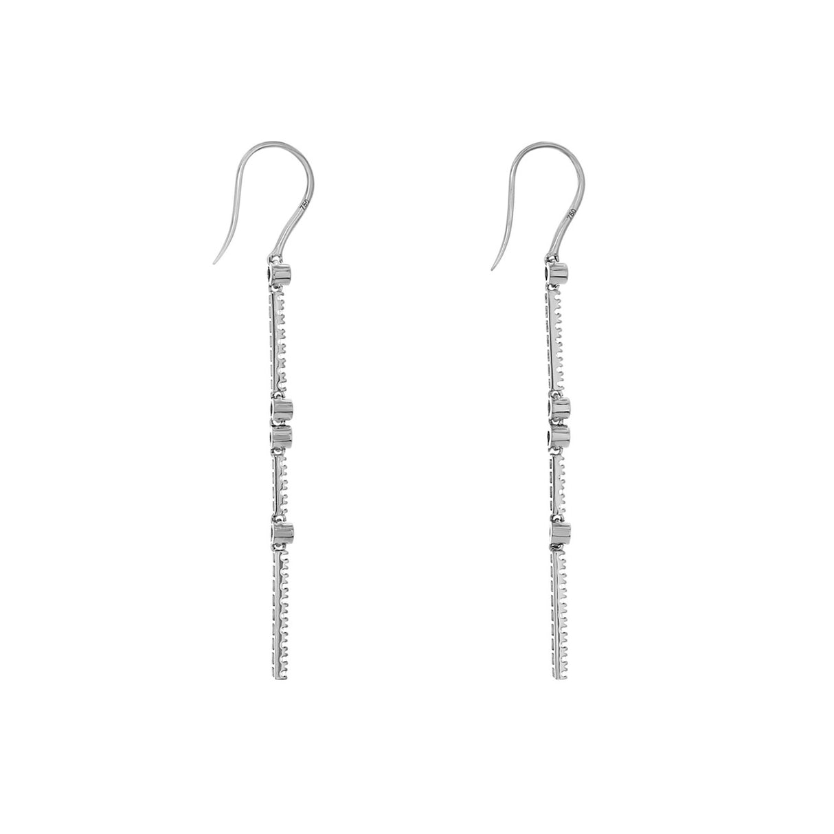18k White Gold 0.84 Carat Riviere Earrings Fine Jewellery Modaselle