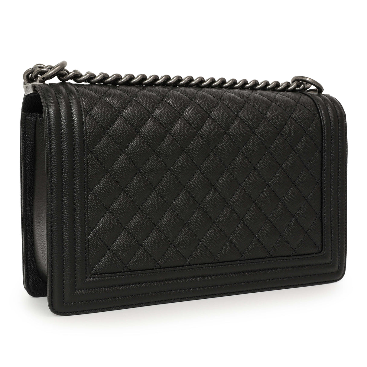 Chanel Black Quilted Caviar New Medium Boy Bag Handbags Chanel