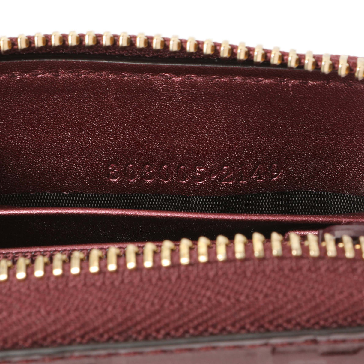 Gucci Purple Shine Guccissima Zip Around Wallet Accessories Gucci