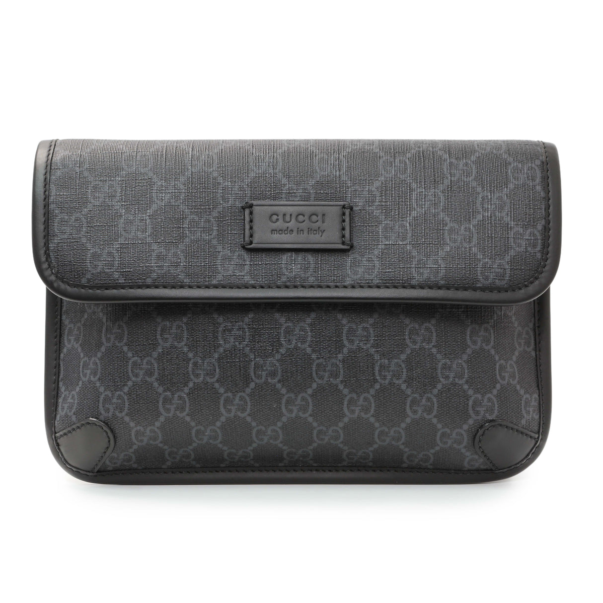 Gucci Black GG Supreme Monogram Belt Bag Handbags Gucci
