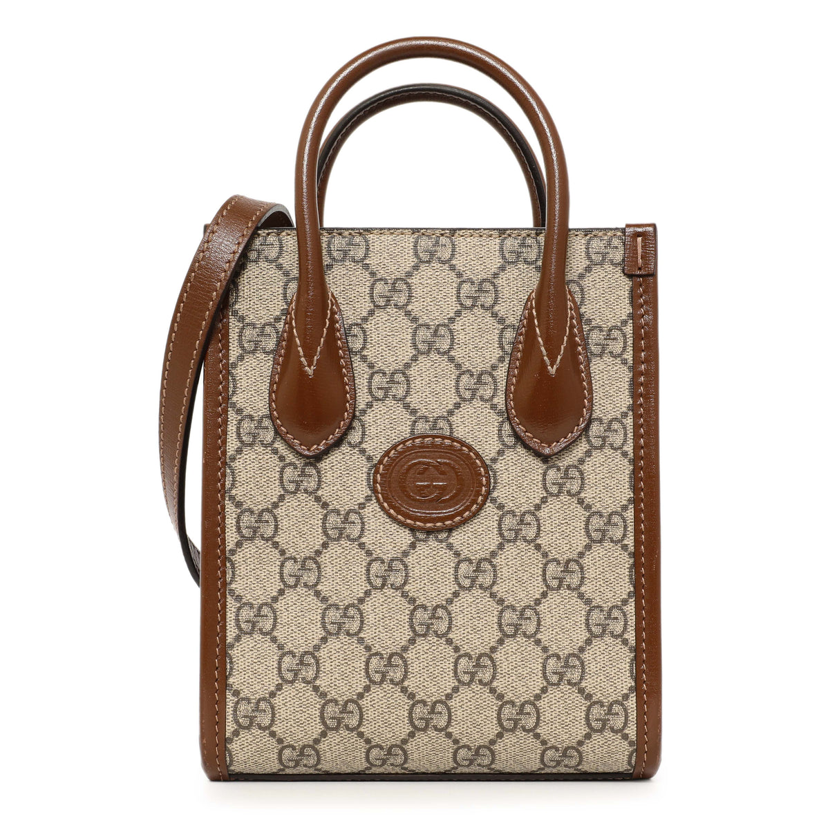 Gucci GG Supreme Monogram Mini Retro Interlocking G Tote Bag Handbags Gucci