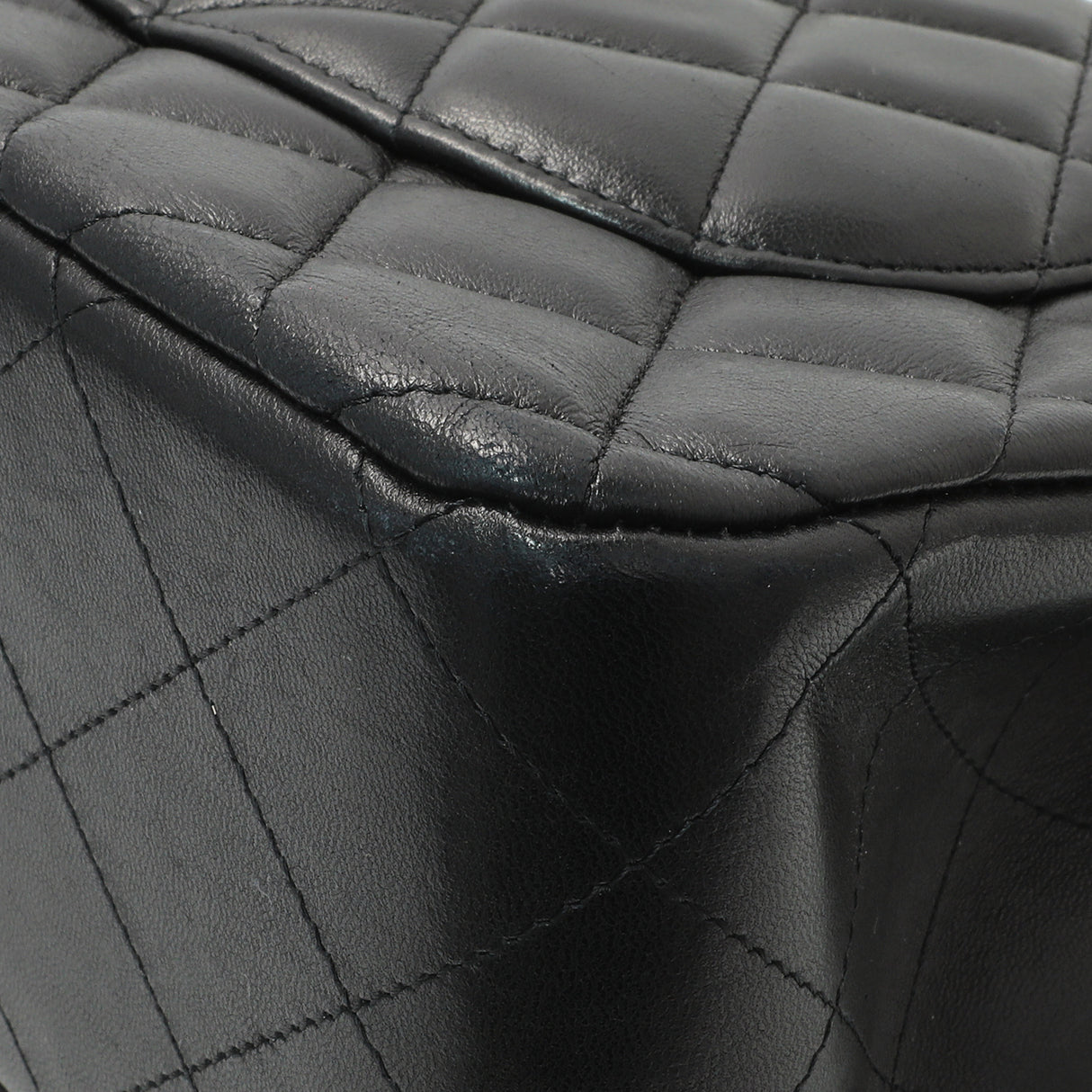 Chanel Black Quilted Lambskin Jumbo Double Flap Handbags Chanel