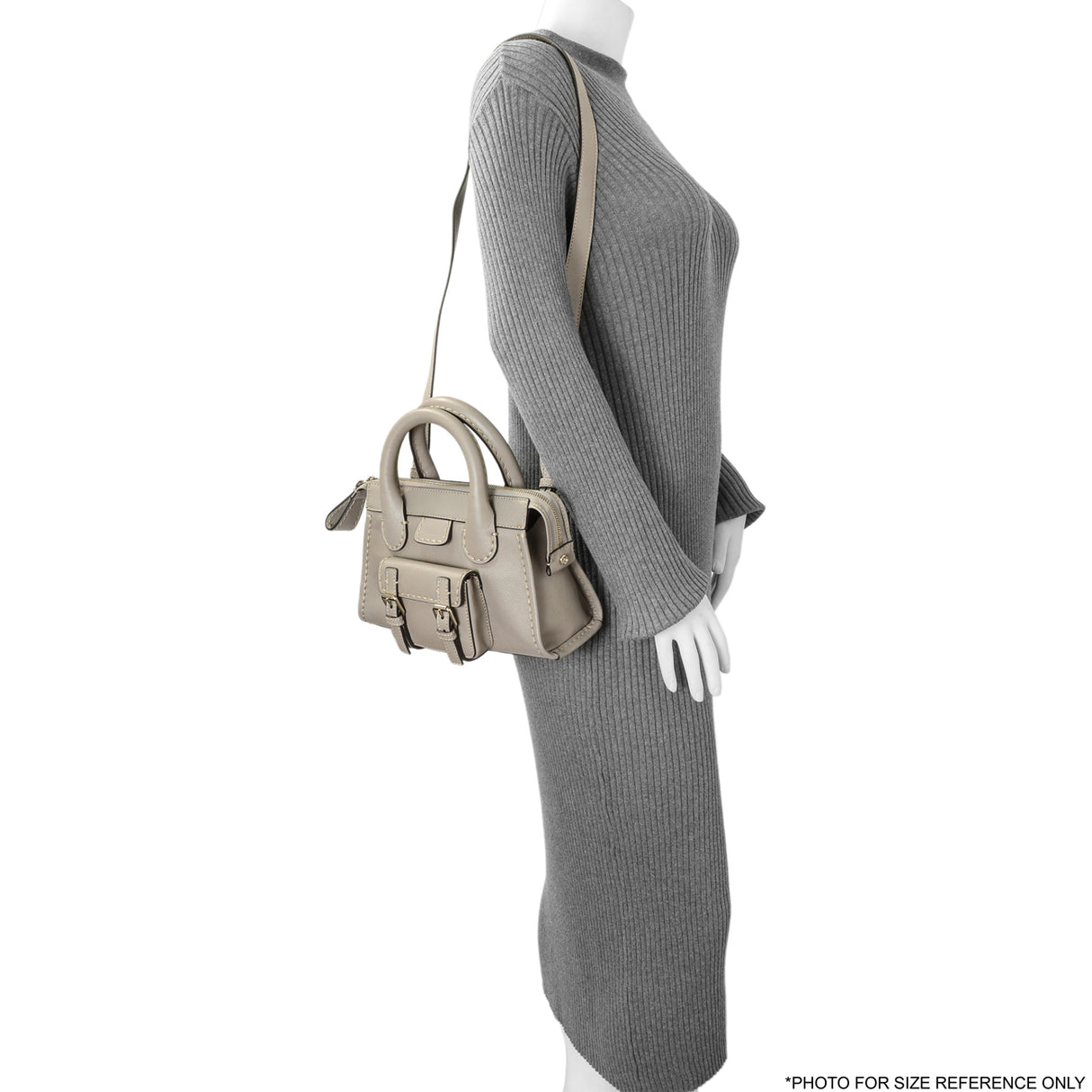 Chloe Cashmere Grey Buffalo Mini Edith Handbags Chloe