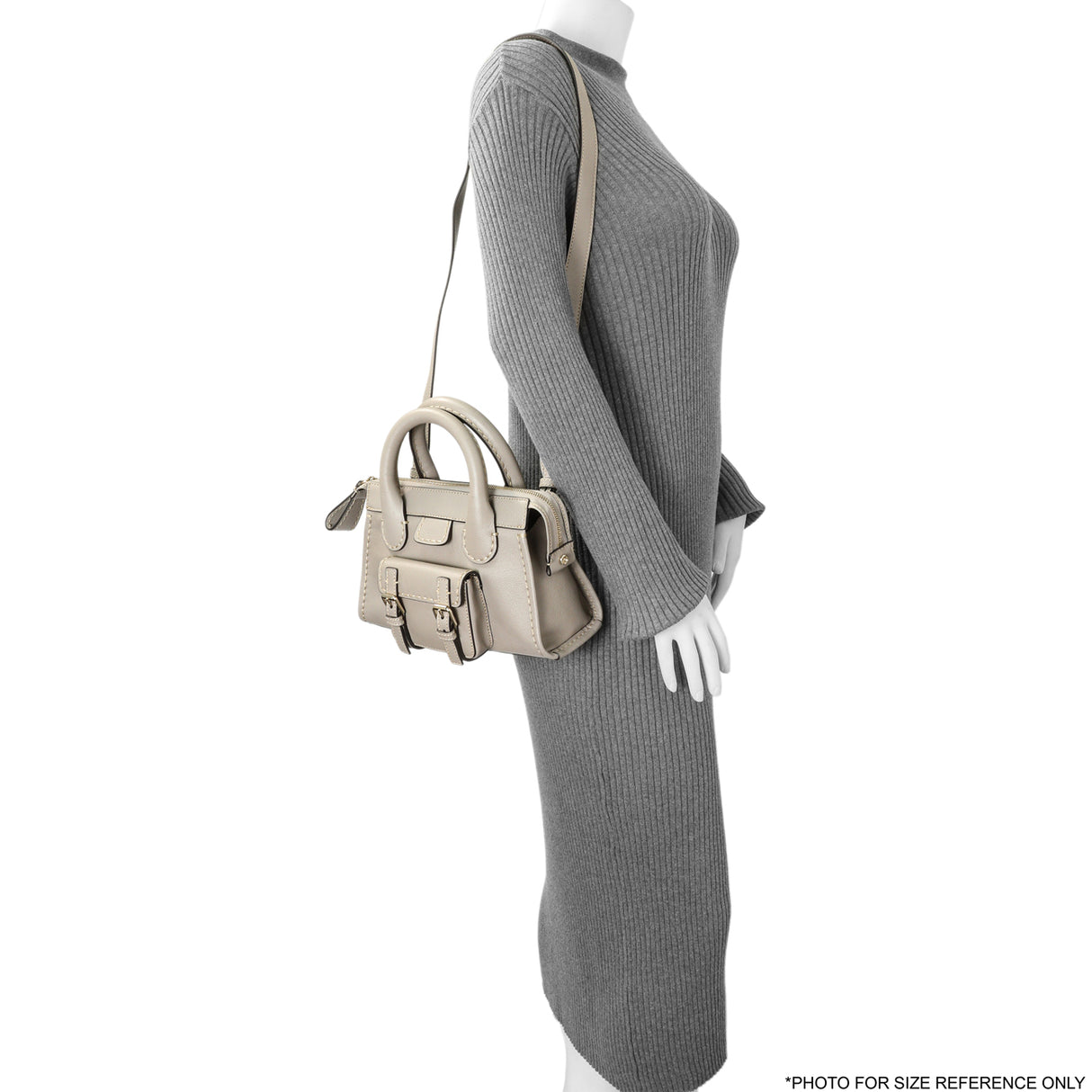 Chloe Cashmere Grey Buffalo Mini Edith Handbags Chloe