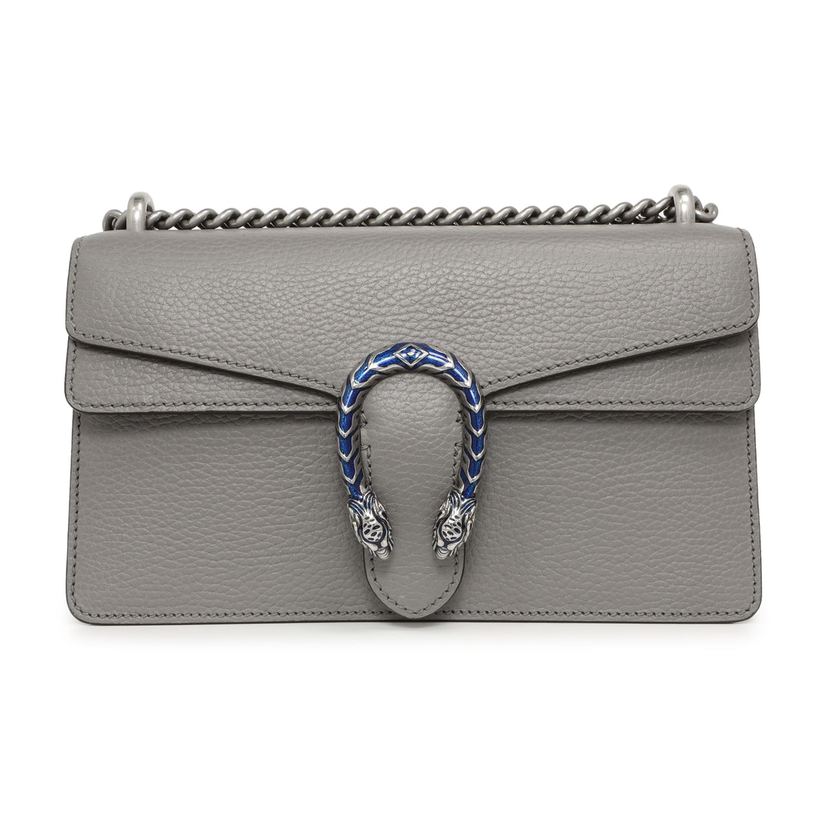 Gucci Grey Calfskin Enamel Small Dionysus Shoulder Bag Handbags Gucci