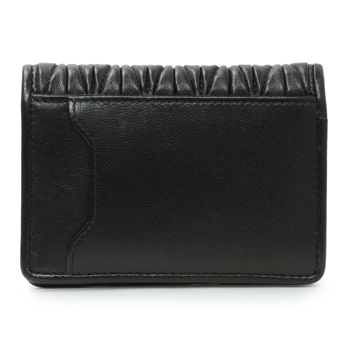 Miu Miu Black Nappa Matelasse Card Holder Accessories Miu Miu