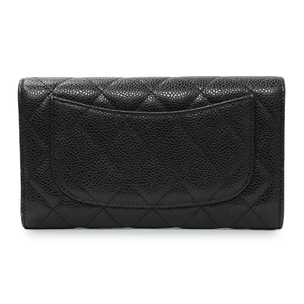 Chanel Black Quilted Caviar Large Flap Wallet Accessories Chanel