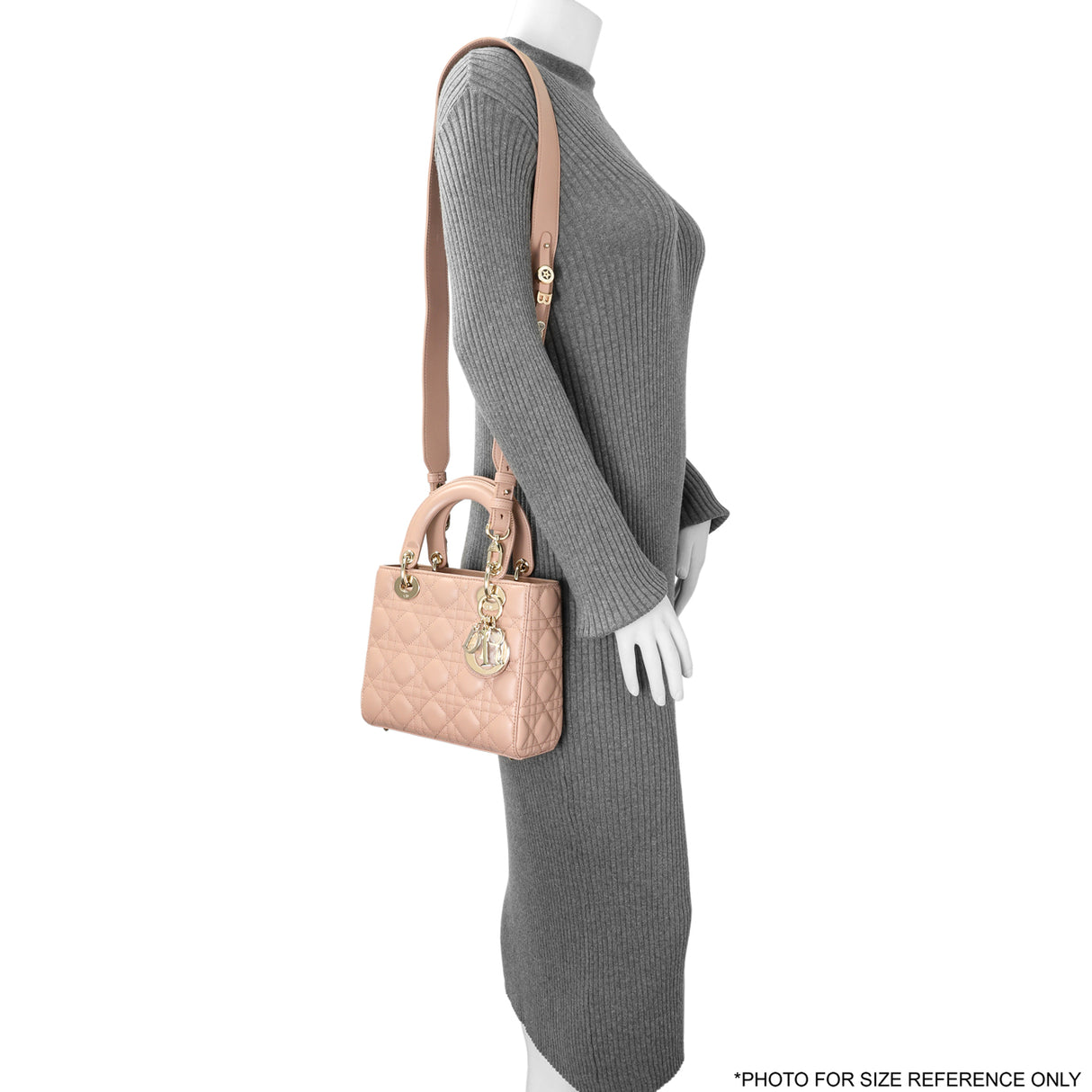 Christian Dior Blush Lambskin Cannage Small My ABCDior Lady Dior Handbags Christian Dior