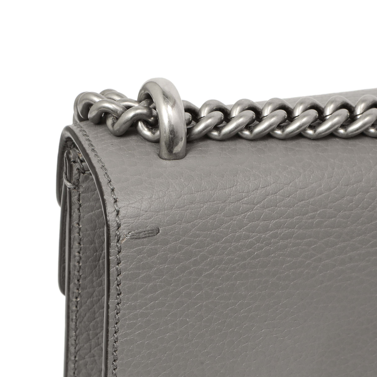 Gucci Grey Calfskin Enamel Small Dionysus Shoulder Bag Handbags Gucci