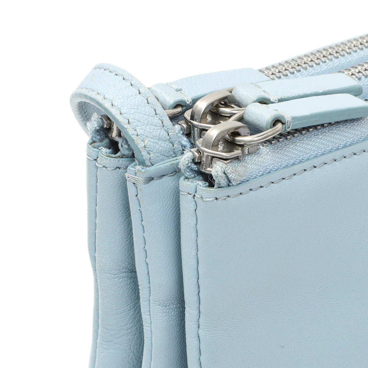 Celine Light Blue Lambskin Small Trio Crossbody Bag Handbags Celine
