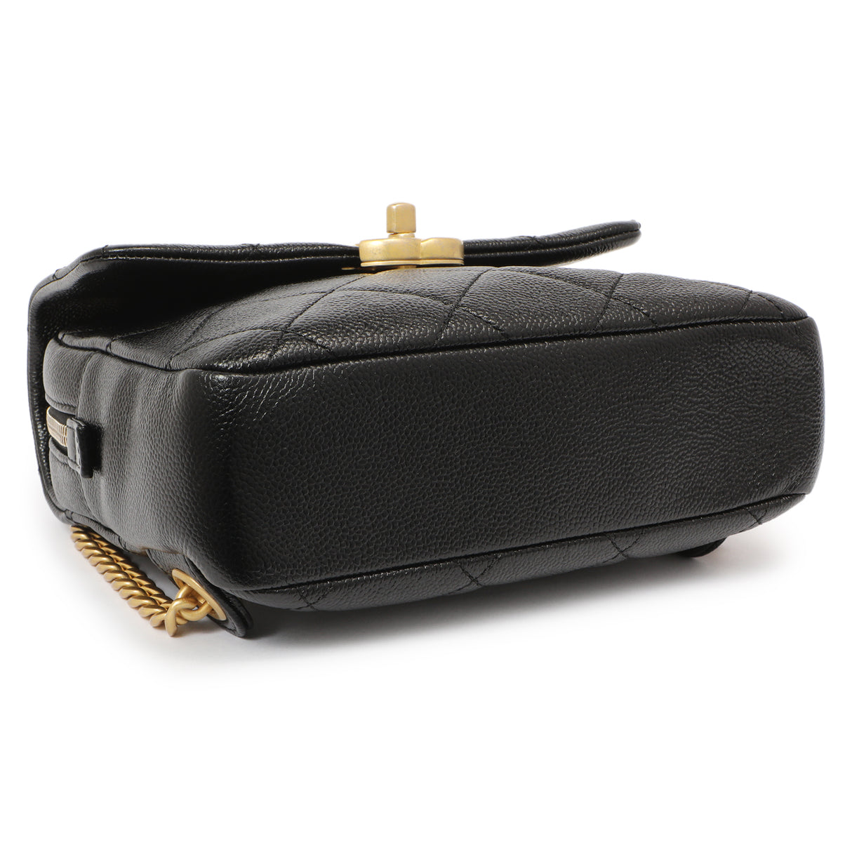 Chanel Quilted Black Caviar Chain Melody Backpack Handbags Chanel