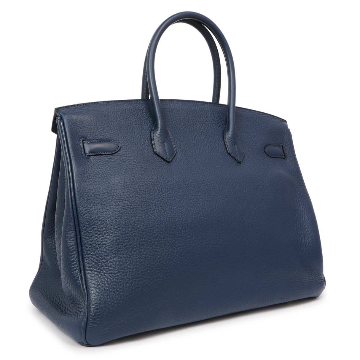Hermes Bleu Saphir Clemence Birkin 35 Handbags Hermes