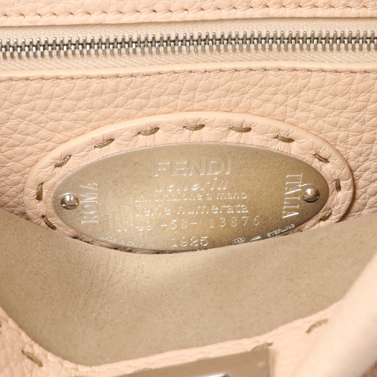 Fendi Plaster Cuoio Romano Snakeskin Selleria Mini Peekaboo Iconic Satchel Handbags Fendi