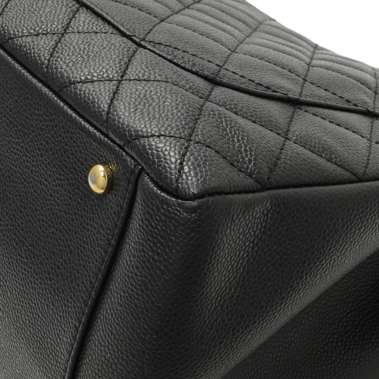 Chanel Black Quilted Caviar XL Grand Shopping Tote GST Handbags Chanel