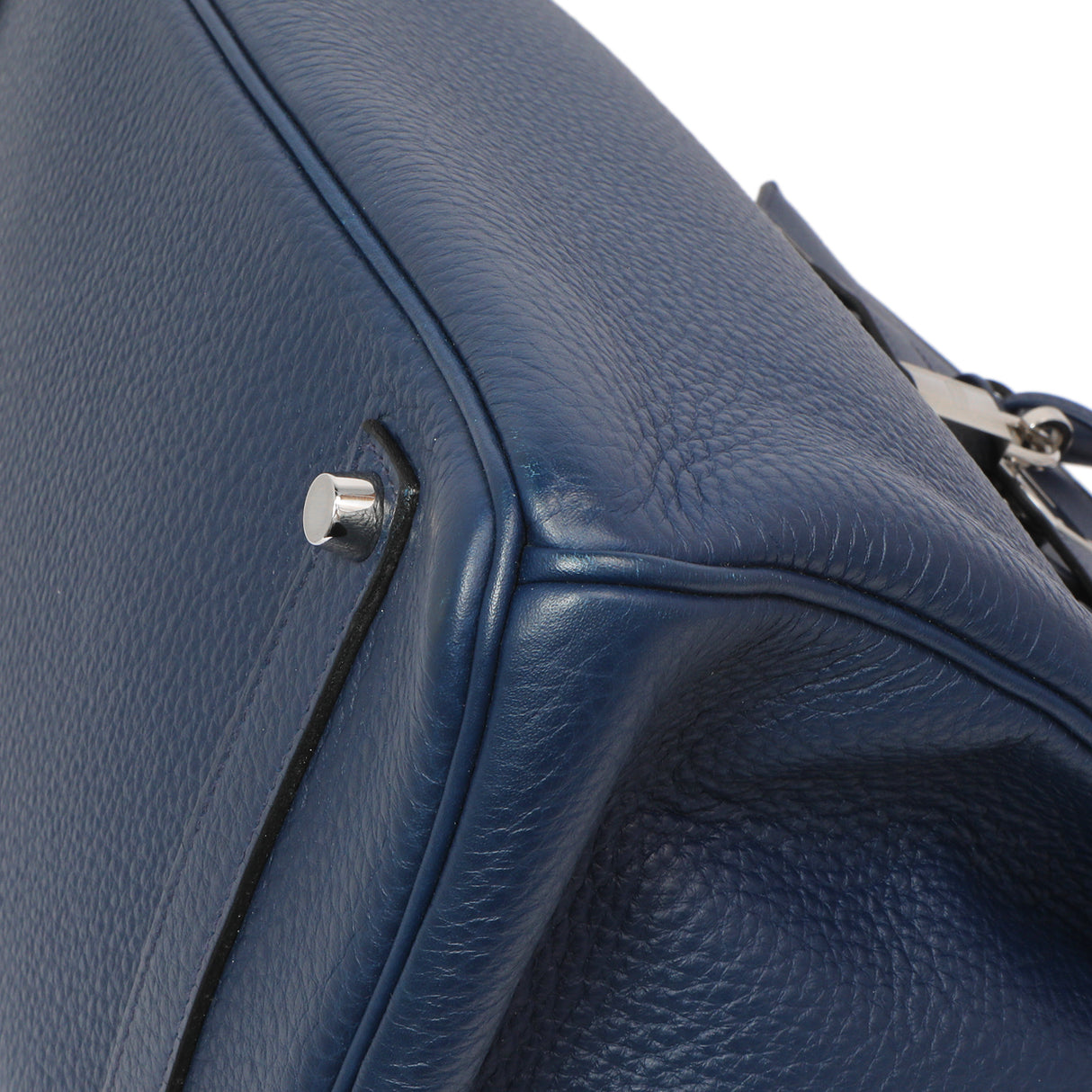 Hermes Bleu Saphir Clemence Birkin 35 Handbags Hermes