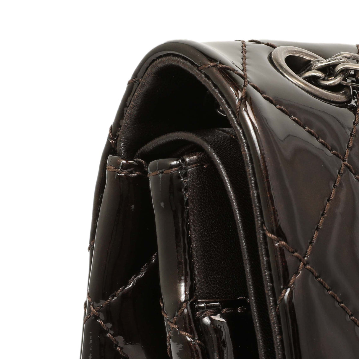 Chanel Metallic Brown Quilted Patent 2.55 Reissue 226 Handbags Chanel