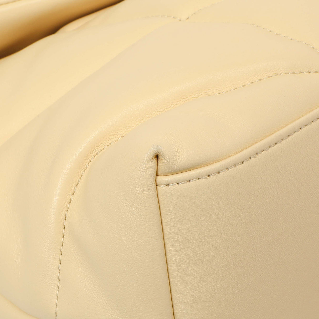 Saint Laurent Jaune Pale Lambskin Medium Loulou Puffer Handbags Saint Laurent