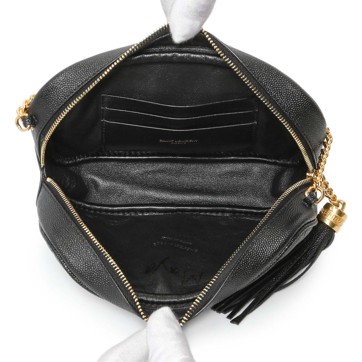 Saint Laurent Black Grain De Poudre Matelasse Monogram Mini Lou Camera Bag Handbags Saint Laurent