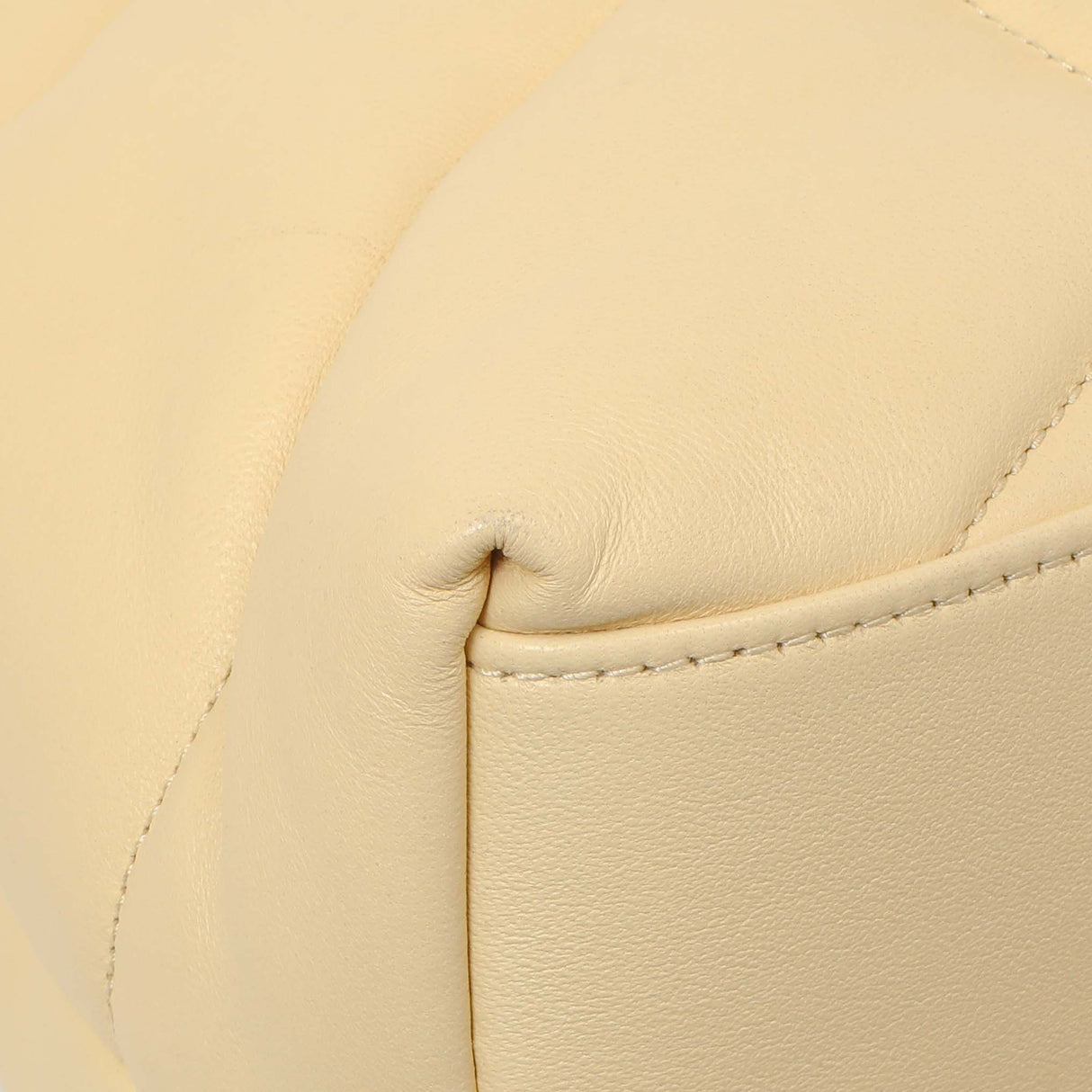 Saint Laurent Jaune Pale Lambskin Medium Loulou Puffer Handbags Saint Laurent