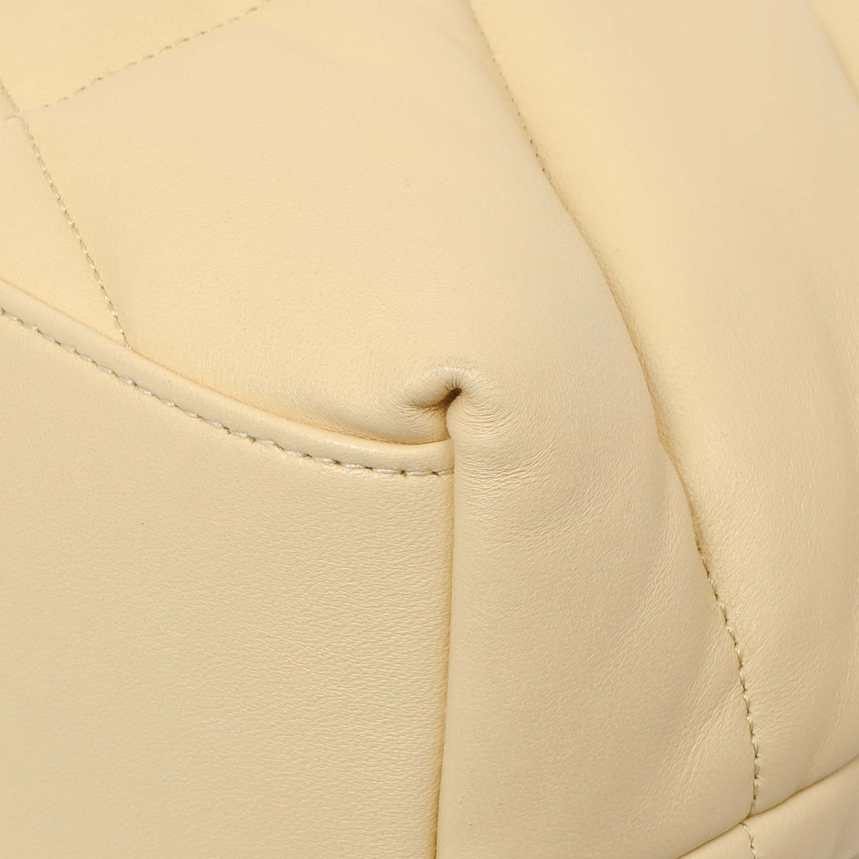 Saint Laurent Jaune Pale Lambskin Medium Loulou Puffer Handbags Saint Laurent