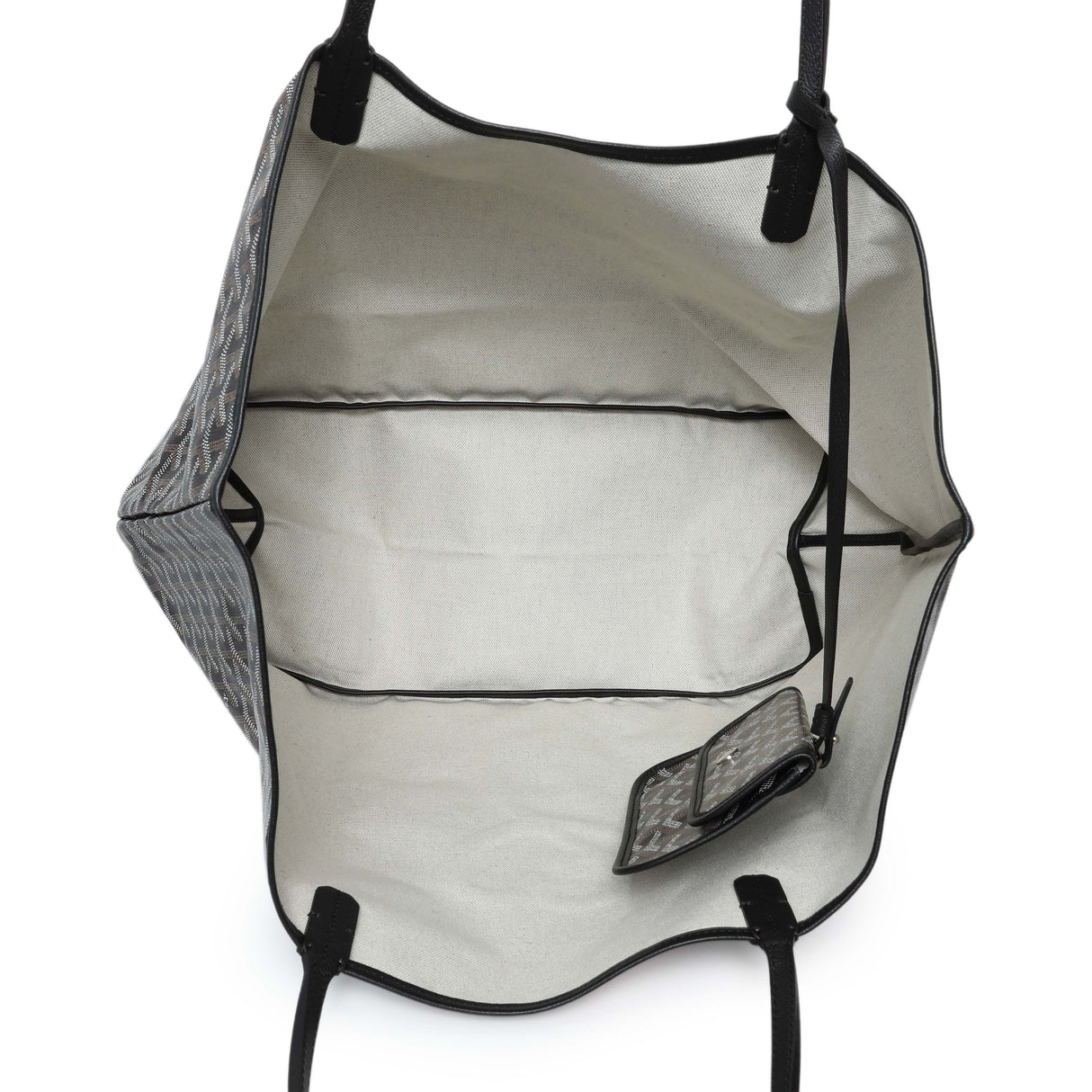 Goyard Black Goyardine Heart Print Saint Louis GM