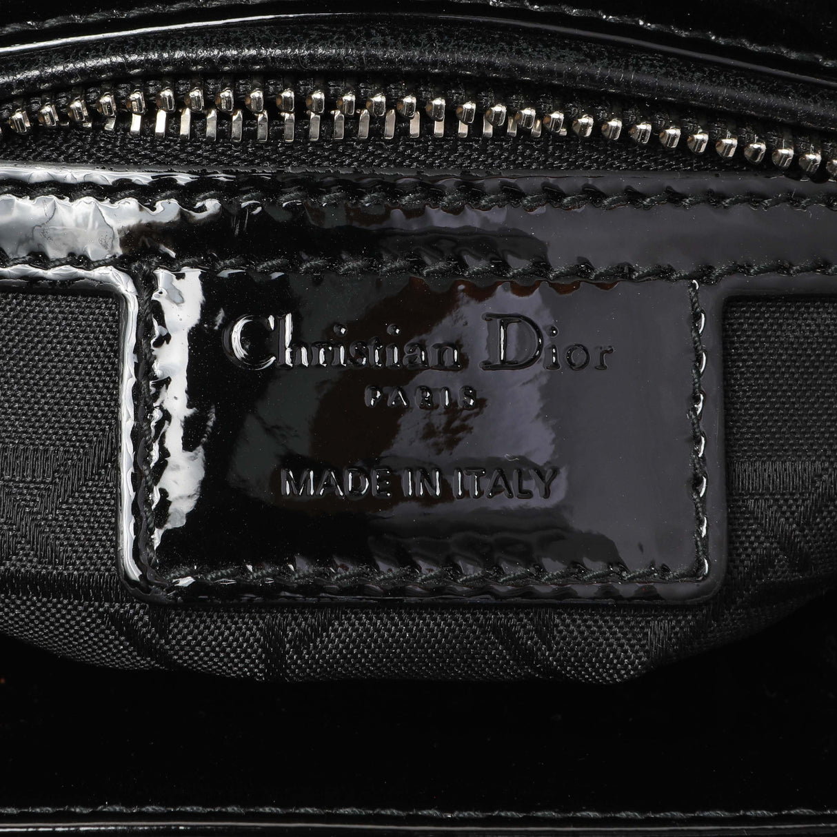 Christian Dior Black Patent Cannage Medium Lady Dior Handbags Christian Dior