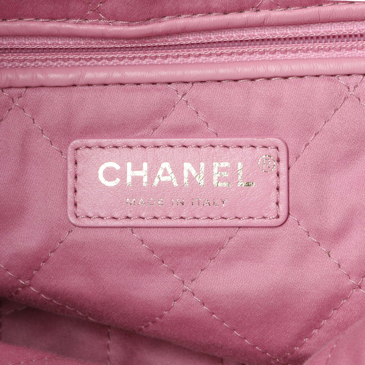 Chanel Pink Shiny Calfskin Large Chanel 22 Handbags Chanel