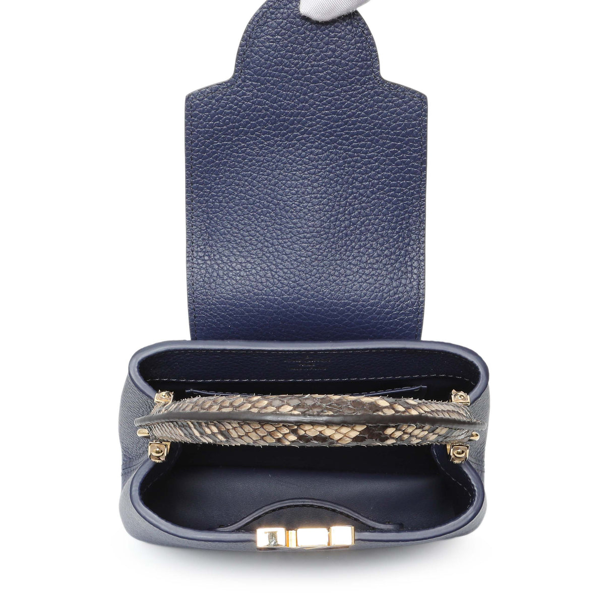 Louis Vuitton Blue Taurillon Python Mini Capucines Handbags Louis Vuitton